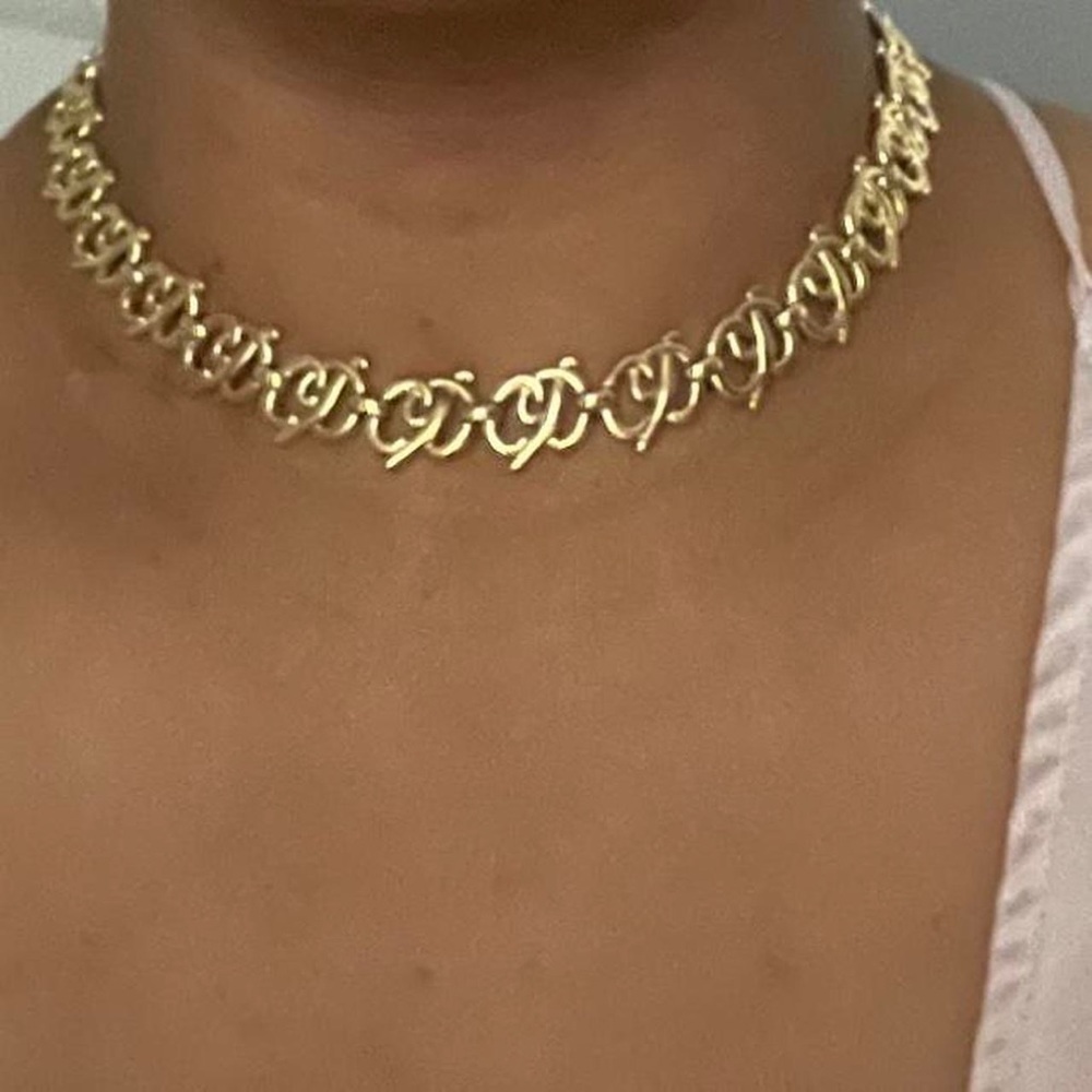 Vintage gold dior logo necklace - Picture 3 of 3